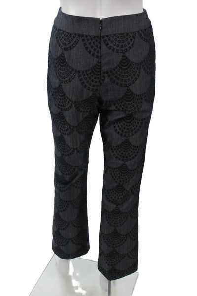 Kay Unger Womens Cropped Dress Pants Dark Gray Size 2