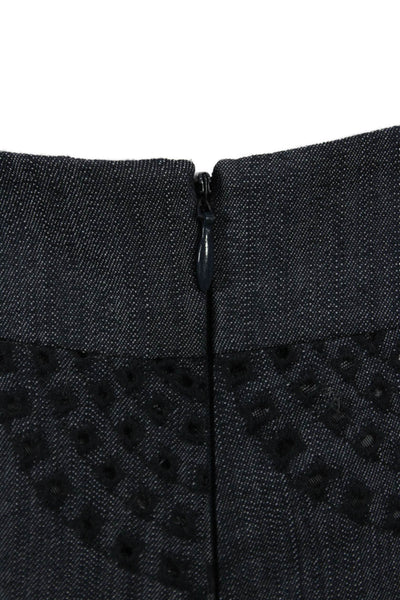 Kay Unger Womens Cropped Dress Pants Dark Gray Size 2