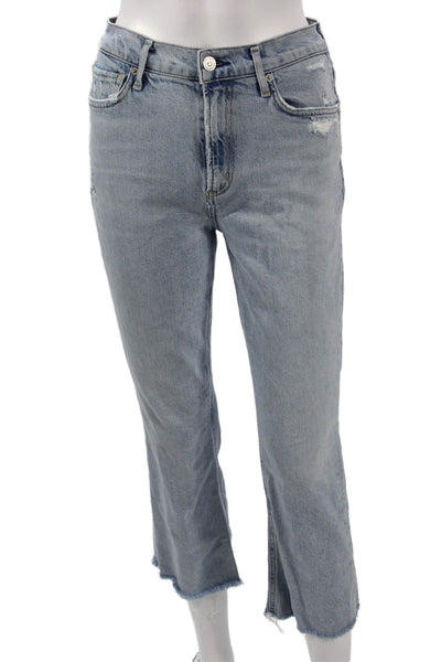 Citizens of Humanity Women Cropped High Rise Light Blue Jeans Size 26