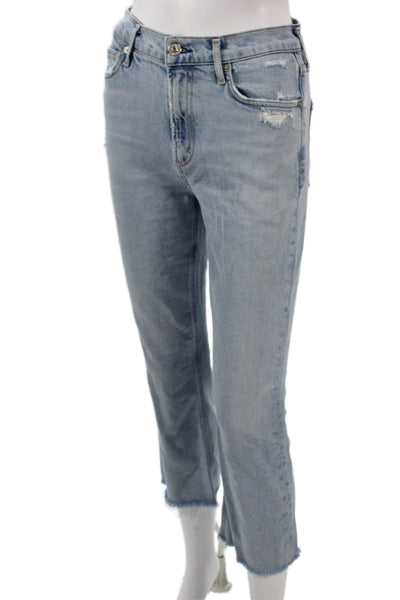 Citizens of Humanity Women Cropped High Rise Light Blue Jeans Size 26