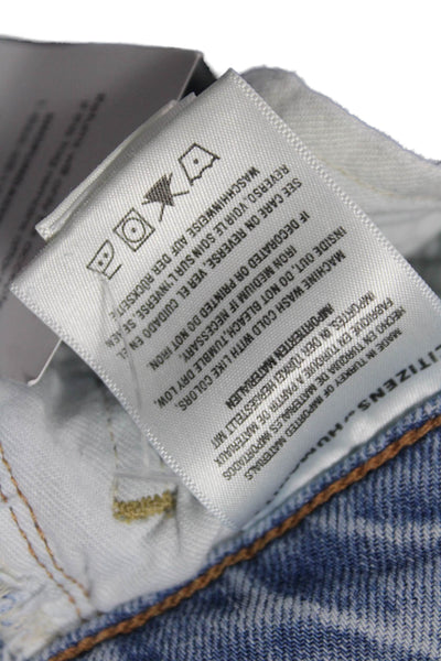 Citizens of Humanity Women Cropped High Rise Light Blue Jeans Size 26