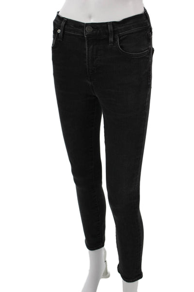 Citizens of Humanity Women Ankle Skinny Jeans Black High Rise Size 25
