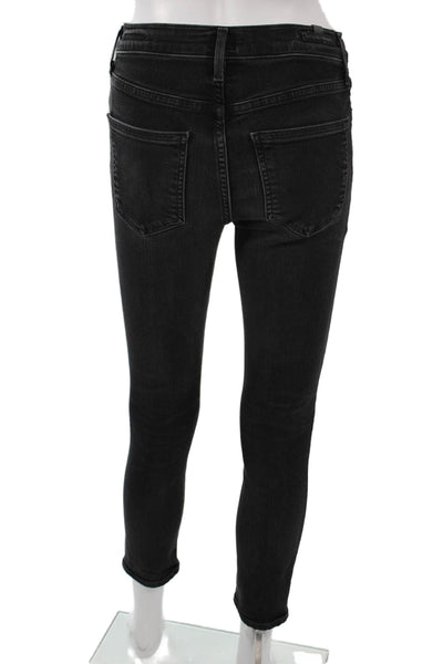 Citizens of Humanity Women Ankle Skinny Jeans Black High Rise Size 25