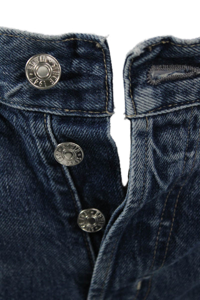 Edwin Womens Ankle Cropped Dark Blue Jeans High Rise Organic Cotton Size 25