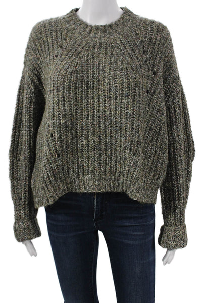 Line Womens Dark Gray Pullover Sweater Grunge Crew Neck Size XS