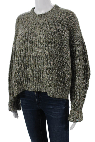 Line Womens Dark Gray Pullover Sweater Grunge Crew Neck Size XS