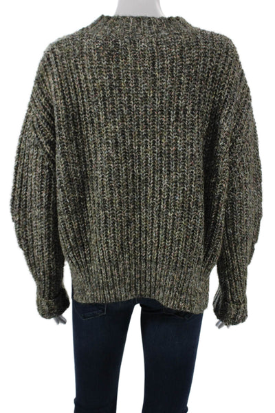 Line Womens Dark Gray Pullover Sweater Grunge Crew Neck Size XS