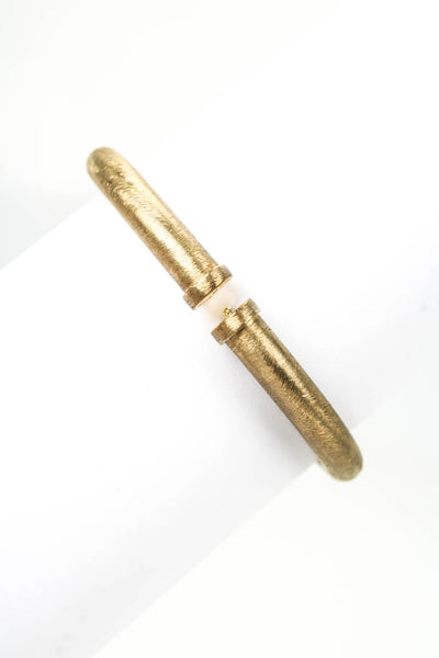 Itaor Womens Gold Plated Sterling Silver Bangle 2.4" 13.8g