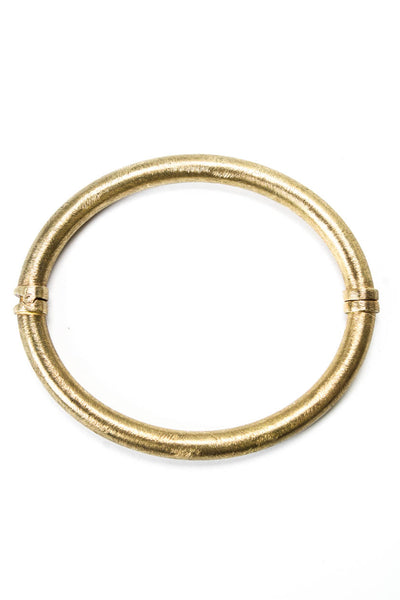 Itaor Womens Gold Plated Sterling Silver Bangle 2.4" 13.8g