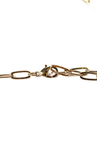 Free People Womens Gold Tone Maximillion Flower Power Charm Necklace 21"