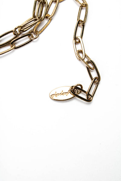 Free People Womens Gold Tone Maximillion Flower Power Charm Necklace 21"