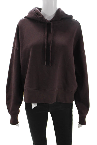 Everlane Women Pullover Hoodie Brown Organic Cotton Size M