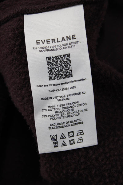 Everlane Women Pullover Hoodie Brown Organic Cotton Size M