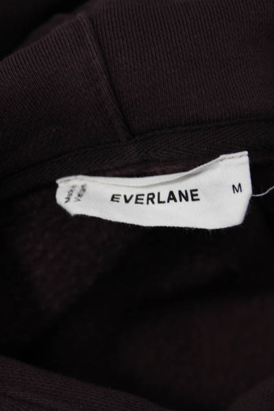 Everlane Women Pullover Hoodie Brown Organic Cotton Size M