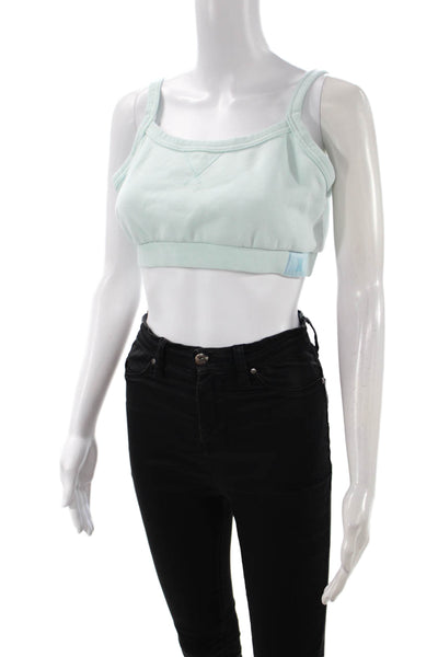 Savage x Fenty Women Cropped Light Blue Silk Viscose Tank Size 12