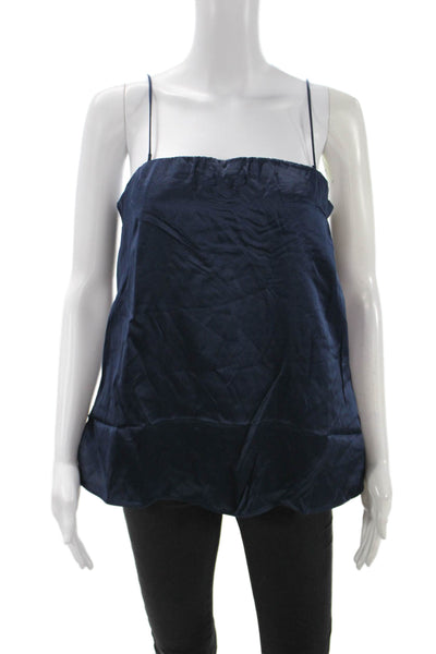 Everlane Womens Camisole Dark Blue 50% Silk 50% Viscose Sleeveless Size 6