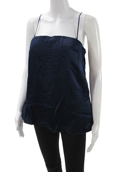 Everlane Womens Camisole Dark Blue 50% Silk 50% Viscose Sleeveless Size 6