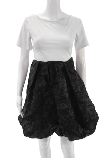 Zara Women Black Tulip Skirt Knee Length Size XS