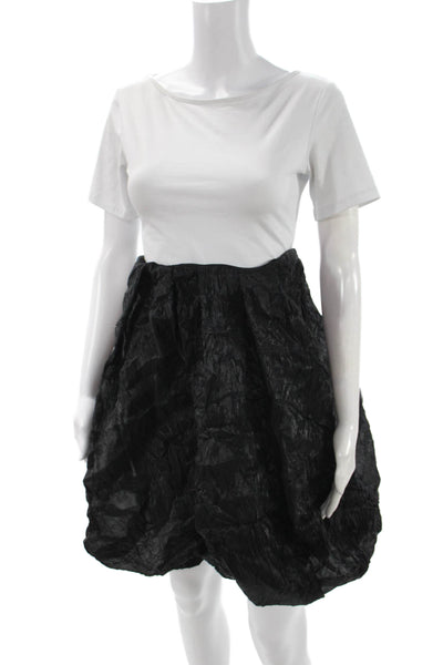 Zara Women Black Tulip Skirt Knee Length Size XS