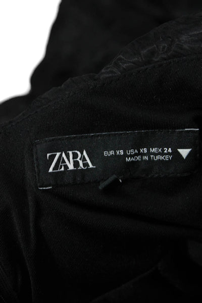 Zara Women Black Tulip Skirt Knee Length Size XS
