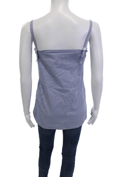 Kate McHale Jensen Women Blue Striped V-Neck Camisole Size M