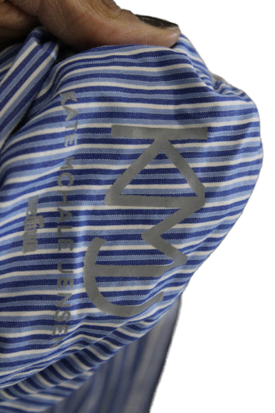 Kate McHale Jensen Women Striped Sleeveless Camisole Blouse Button-Up Size M