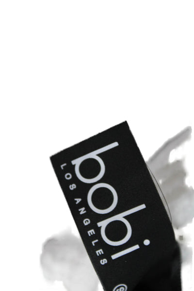 Bobi Unisex White Cotton Solid Beach Shorts Size S