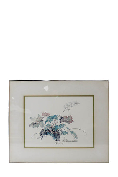 Sally Ellington Middleton White Multicolored Foamflower Framed Picture 17"x14"