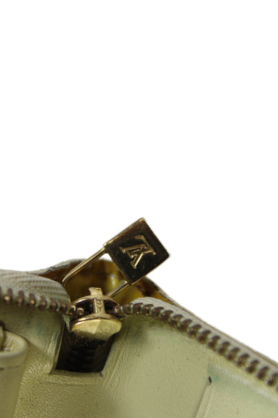 Louis Vuitton Womens Monogram Vernis Leather Compact Zippy Wallet Yellow 4"