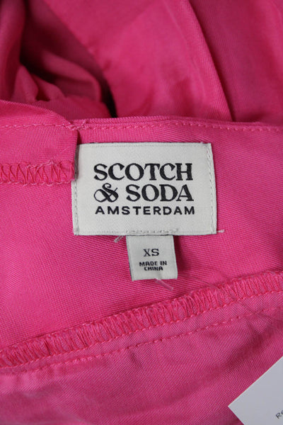 Scotch & Soda Womens Maxi Sundress Pink V Neck Midi Polyester Blend Size XS