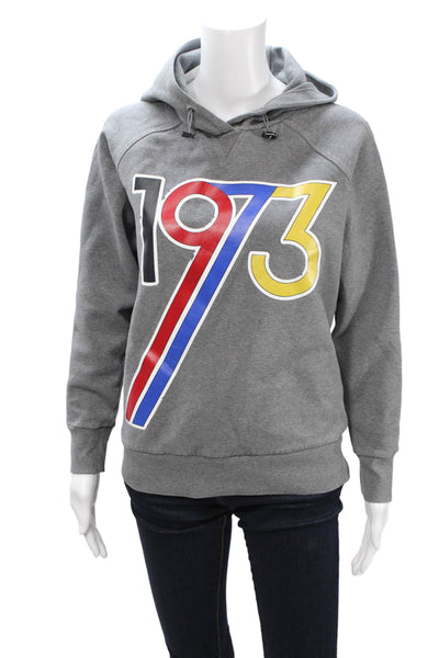 Jason Wu x Fila Unisex Pullover Hoodie Gray Retro Graphic Drawstring Size M
