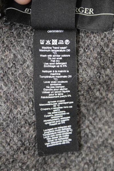 By Malene Birger Womens Animal Printed Knit Scarf Gray Black 84"x16"