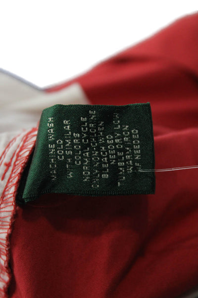 Lauren Jeans Company Womens Plus Cropped Cargo Pants Red 100% Cotton Size 16