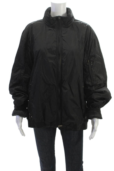 RLX Ralph Lauren Men's Black Nylon Windbreaker Zip Neck Long Sleeve Size 2XL
