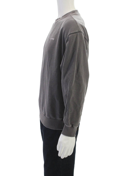 Elwood Mens Dark Gray 100% Organic Cotton Pullover Sweatshirt Crew Neck Size S