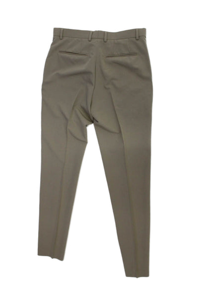 Zara Mens Khaki Dress Pants Beige Polyester Blend Button Fly Size 31