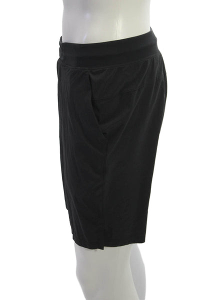 Lululemon Mens Black Nylon Blend Zip Shorts Sports Spring Size L