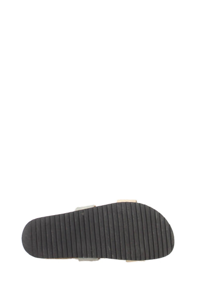 Loeffler Randall Womens Double Strap Slide On Sandals Beige Grey Size 8