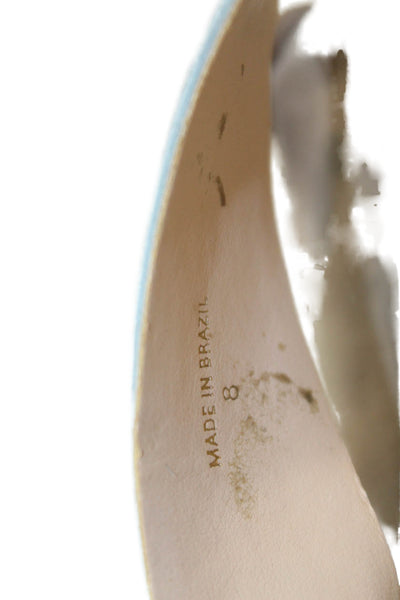 Loeffler Randall Womens Double Strap Slide On Sandals Beige Grey Size 8