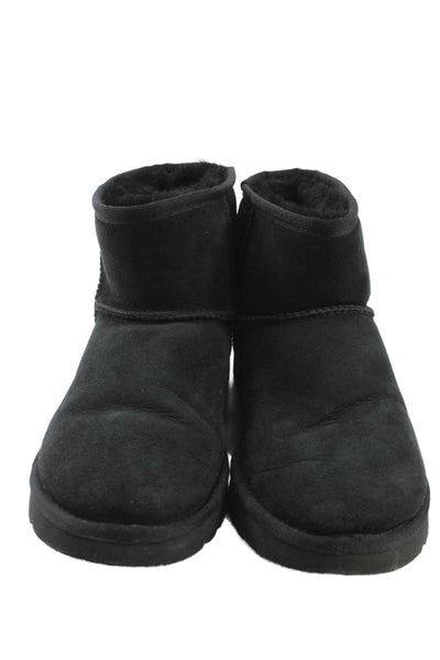 Ugg Womens Shearling Classic Mini 11 Ankle Boots Black Size 7