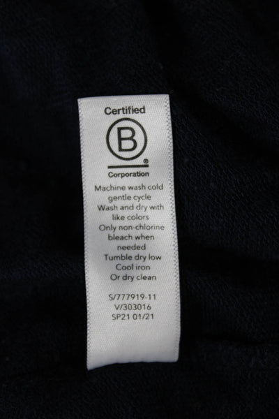 Athleta Women V-Neck Long Sleeve Modal Blend Basic Top Dark Blue Size XS