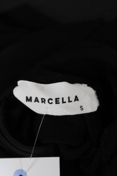Marcella Women Sleeveless Tunic Tank Black Mock Neck Viscose Size S