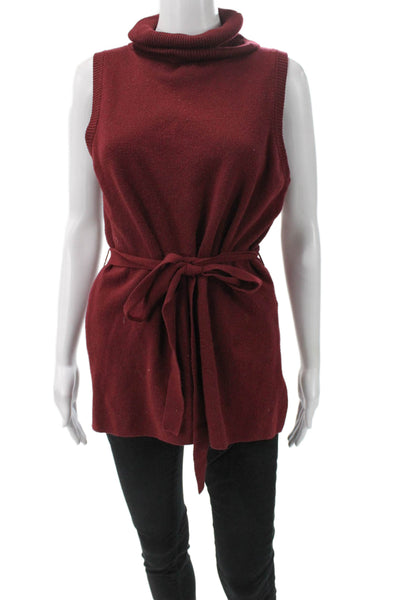 Anthropologie Women Red Turtleneck Pullover Vest Size S