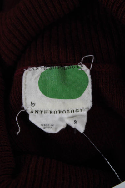 Anthropologie Women Red Turtleneck Pullover Vest Size S