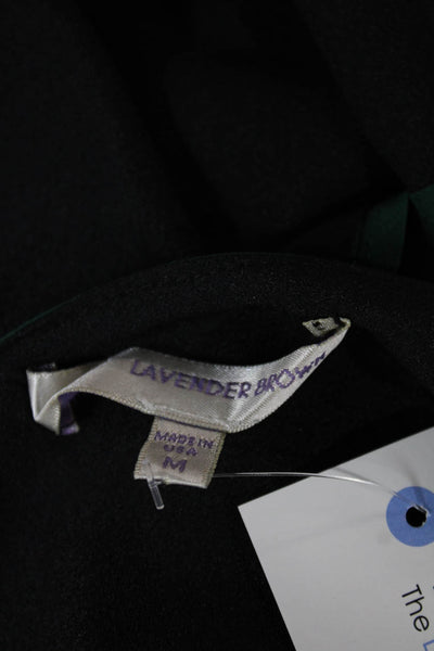 Lavender Brown Women Camisole Green Nylon Solid Sleeveless Size M