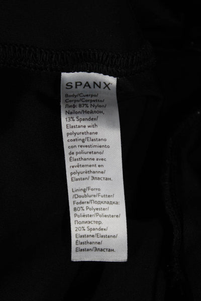 Spanx Women Black Jeggings Biker Solid 87% Nylon 13% Spandex Size M