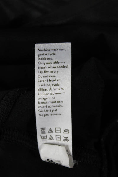 Spanx Women Black Jeggings Biker Solid 87% Nylon 13% Spandex Size M