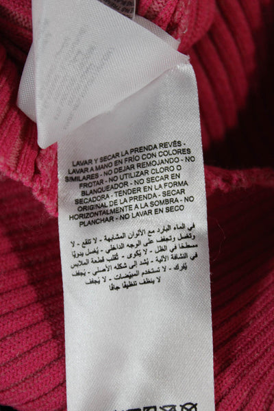 Acler Womens Bodycon Sweater Dress Pink Mock Neck Sleeveless Designer Size 2