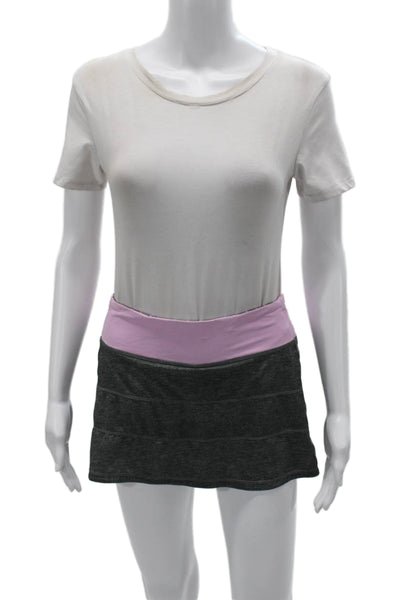 Lululemon Womens Skort Mini Dark Gray Nylon Blend Solid Size 4