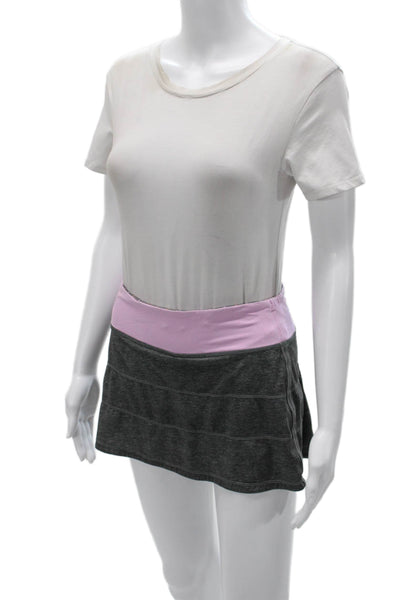 Lululemon Womens Skort Mini Dark Gray Nylon Blend Solid Size 4